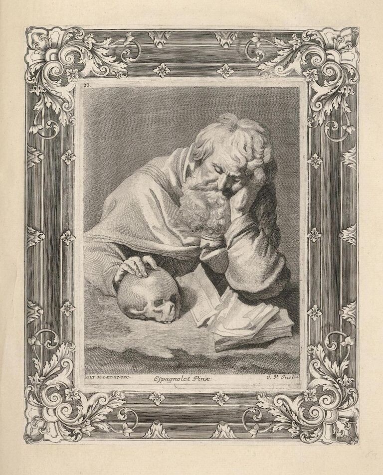 Философ. 1728
Гравер – Антон Йозеф фон Преннер (нем. Anton Joseph von Prenner, 1683–1761). Государственный Эрмитаж, Санкт-Петербург