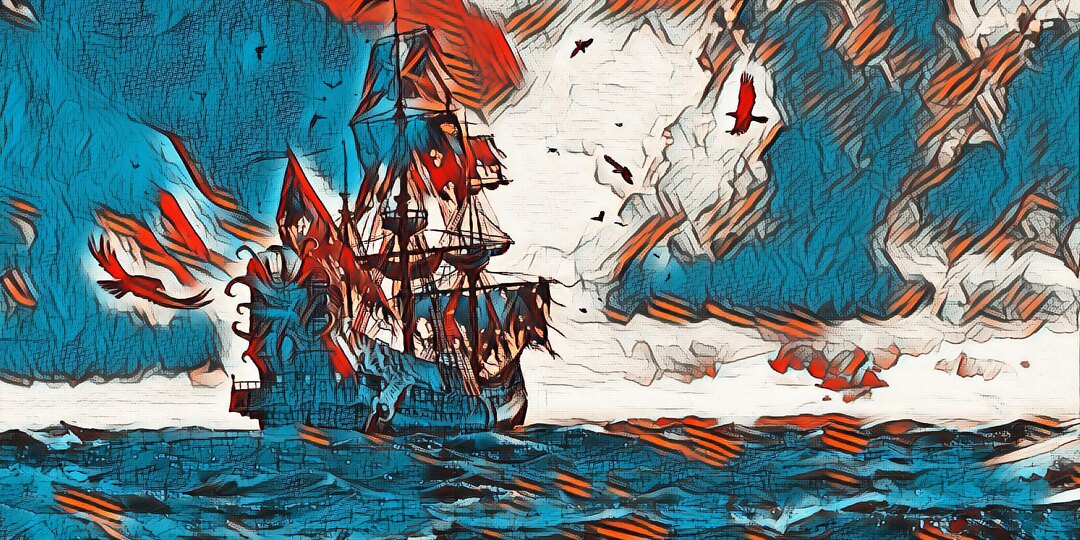 "Летучий Голландец". Морская буря в стихах