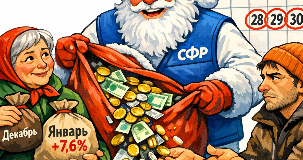 Когда придут пенсия и единое пособие за январь 2026 года. График выплат в декабре