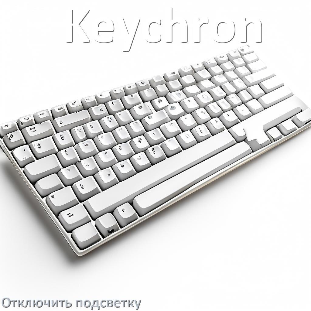 
Как на клавиатуре Keychron отключить подсветку