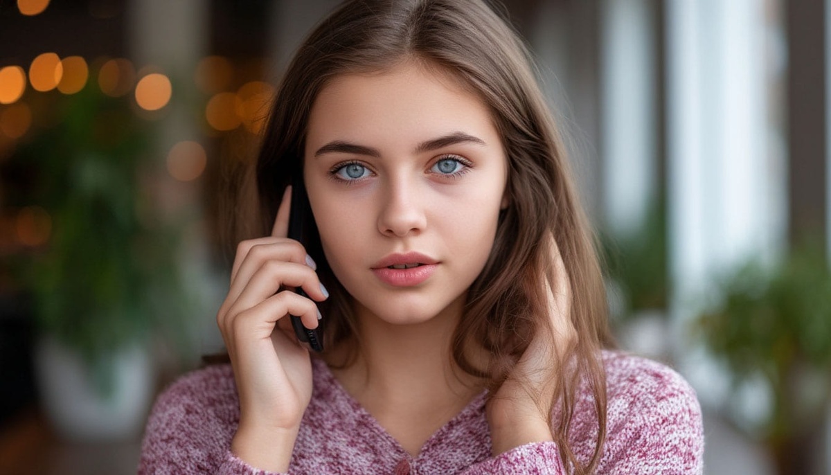 Девушка использует eSIM