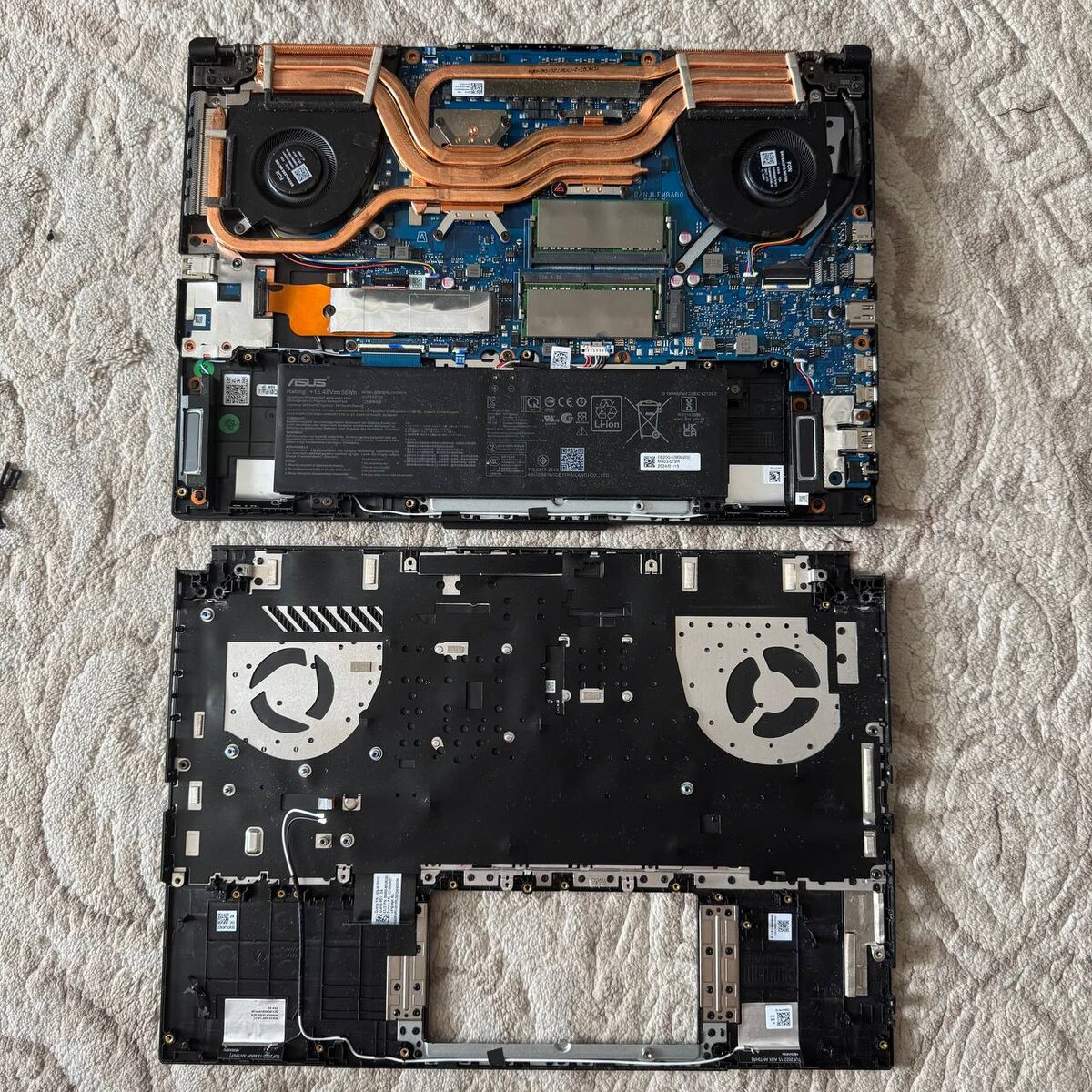 Замена топкейса Asus TUF FX507Z zamaeviliya