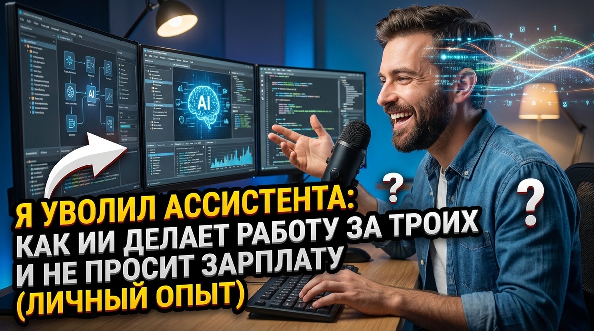 «Я уволил ассистента»: как ИИ делает работу за троих и не просит зарплату (Личный опыт)