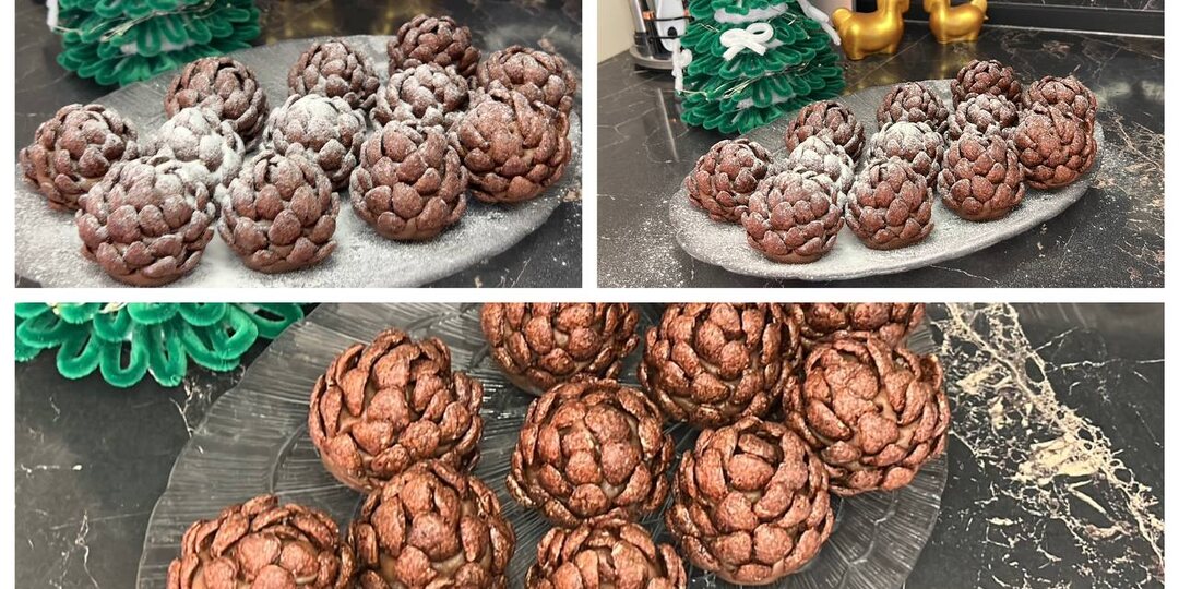 Новогодний десерт шоколадные шишки