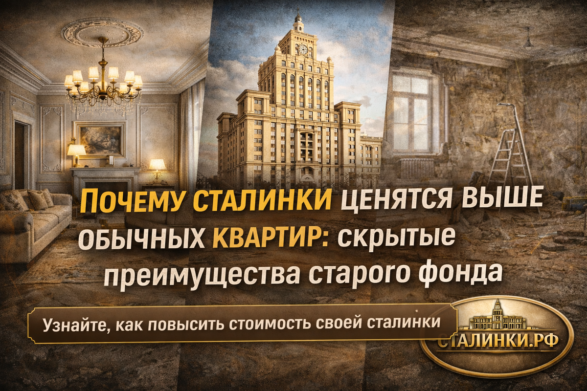 Почему цена сталинки выше обычных квартир: скрытые преимущества старого фонда