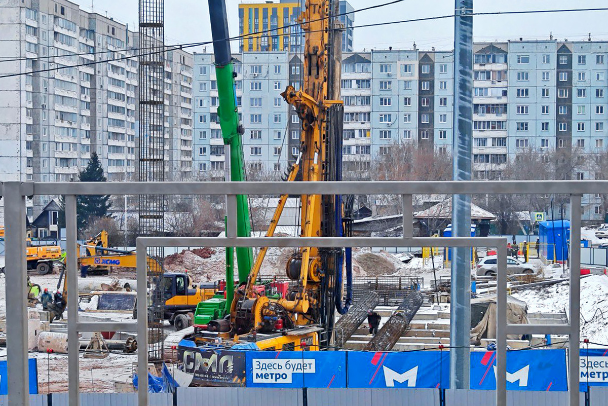     На первой линии Красноярского метротрама остановочный пункт «Ул. Копылова» станет единственной станцией, куда пассажирам придется спускаться на эскалаторе, – совсем как в столицах