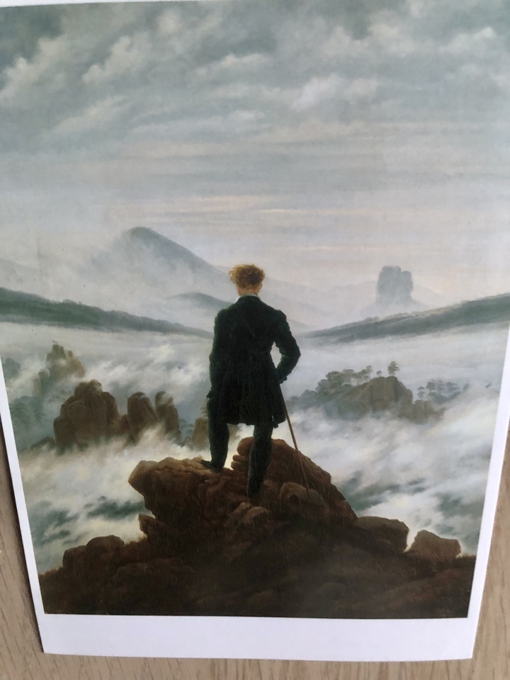 Каспар Давид Фридрих. Странник над морем тумана. Открытка пришла по обмену в арт-группе «Art from your country».