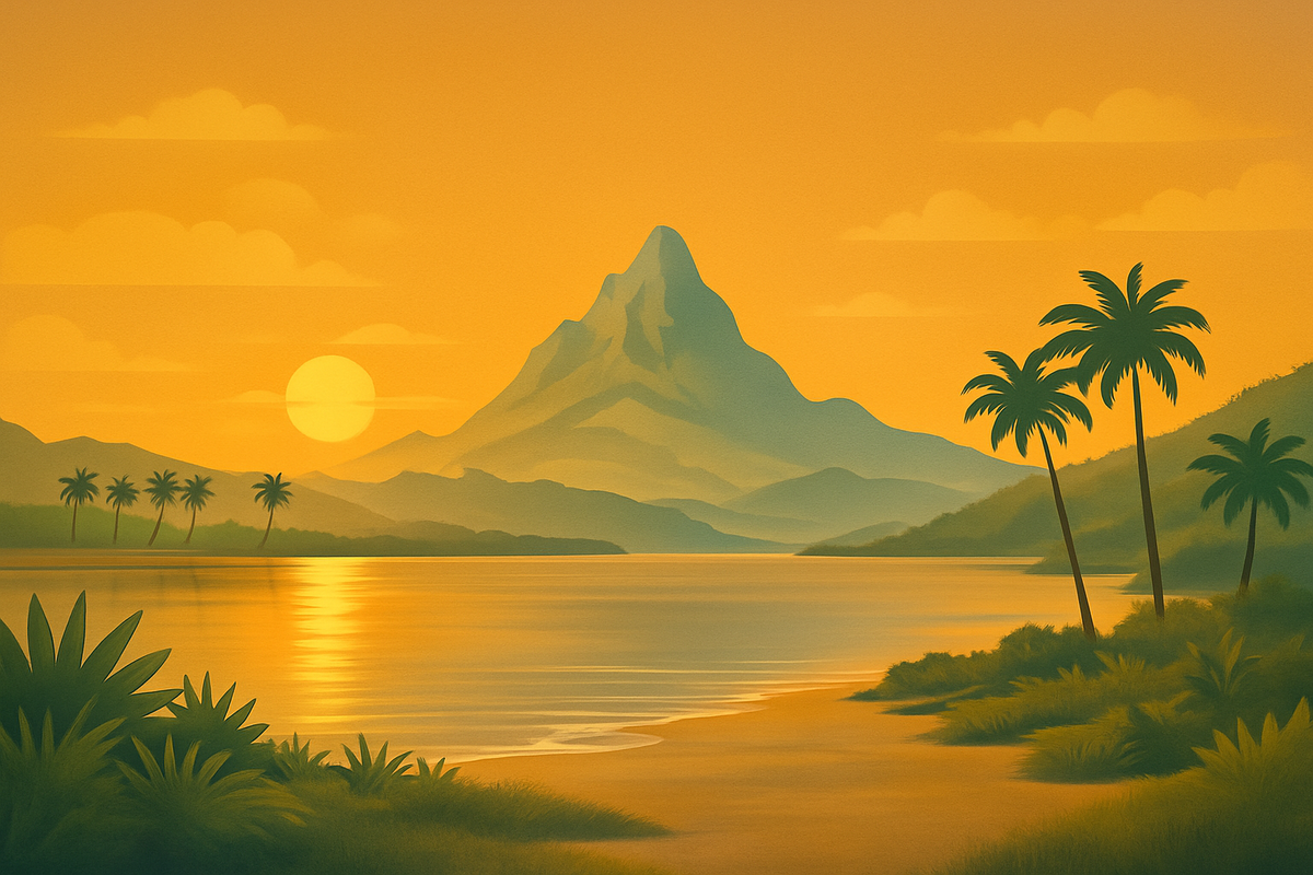 Сгенерировала в ИИ картинку, чтобе предать атмосферу "Массажного острова"