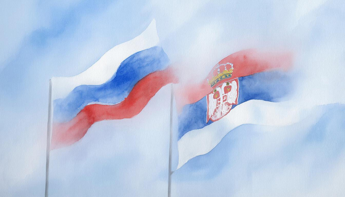 На фоне перевернутого флага России выступил сочинский депутат Скрыгин.  Фото: Изображение сгенерировано с помощью ИИ / Маргарита Неклюдова