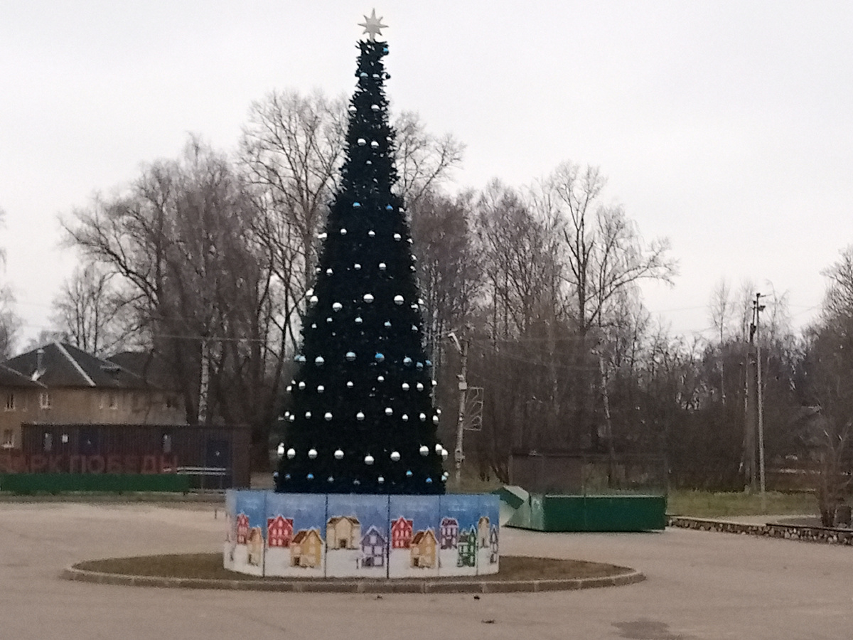 Ёлка в парке Победы в Переславле-Залесском