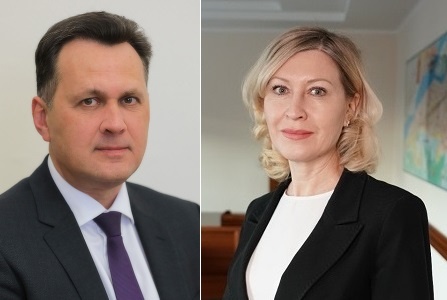    Сергей Верещагин и Лилия Назмутдинова. Фото с портала правительства Красноярского края