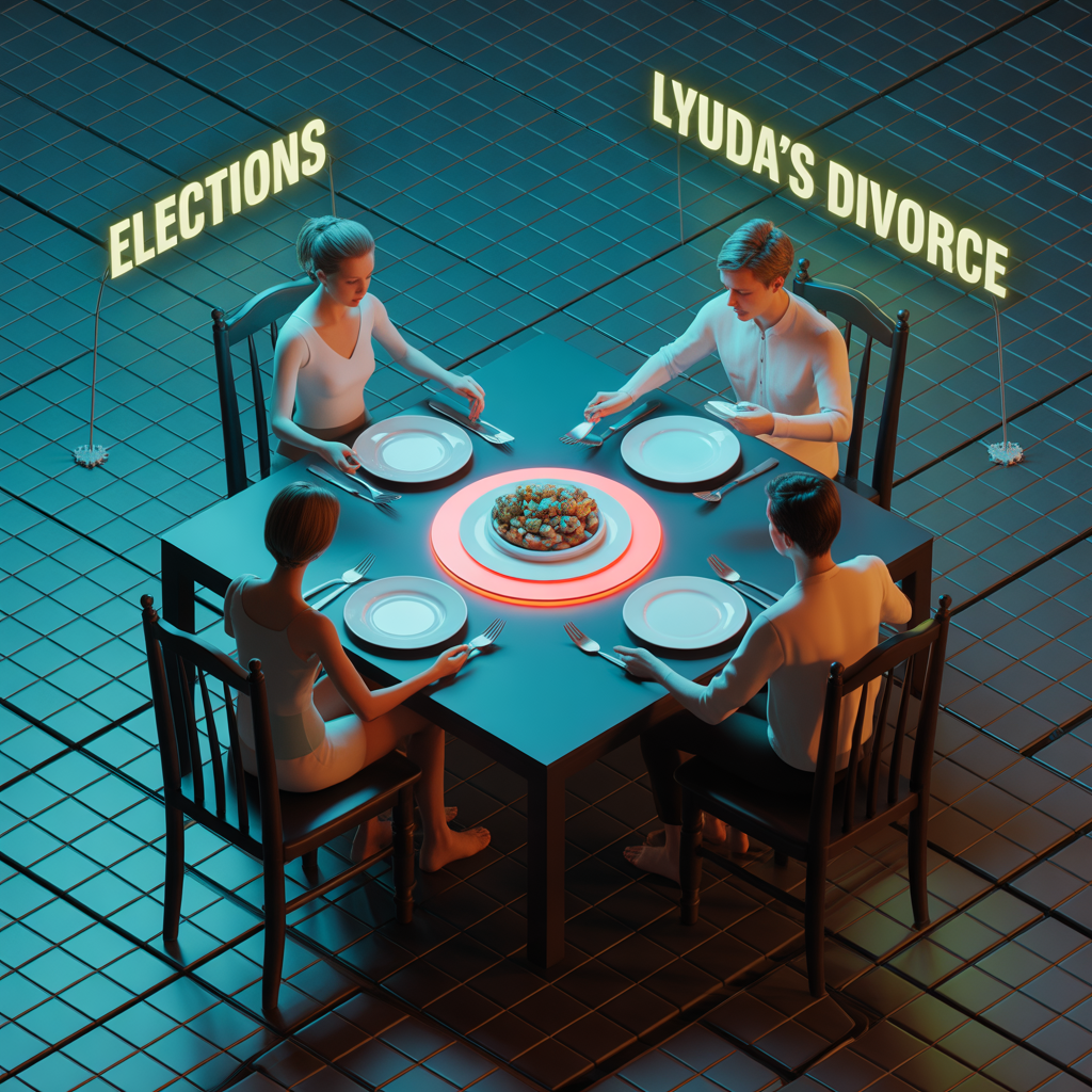 Семейные ужины — это спорт, где все стараются не задеть третью рельсу политики или тетю Люду.