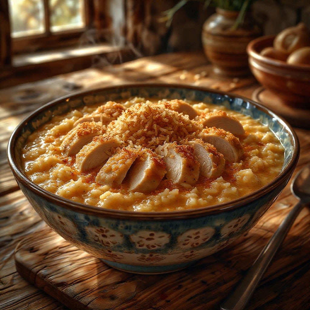 Рисовый суп с курицей