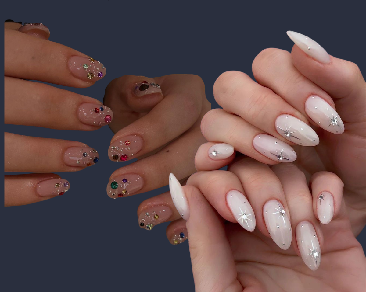 Маникюр с кристаллами