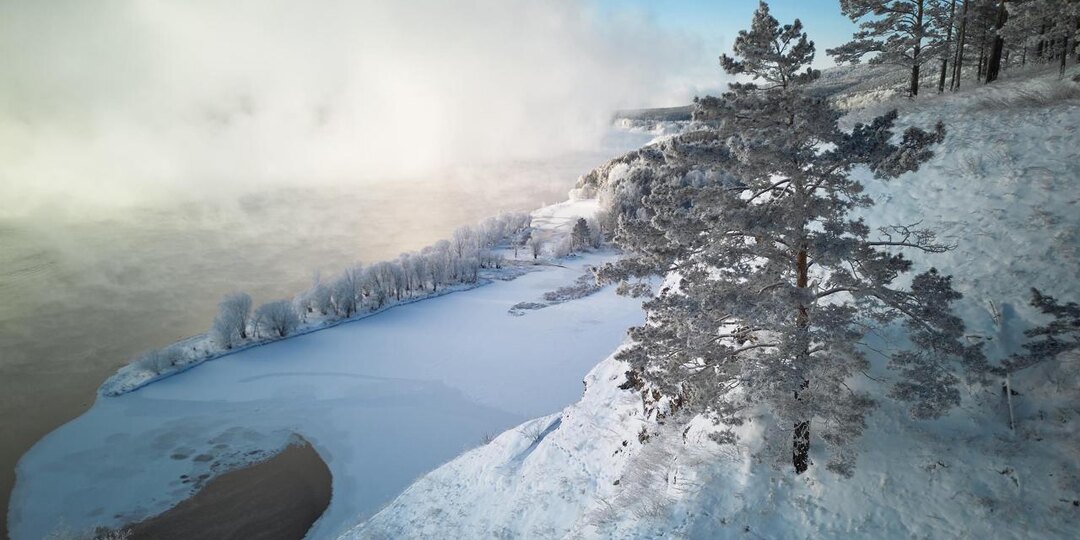 Морозная дорога на Боровое ❄️ Люблю этот маршрут в морозы