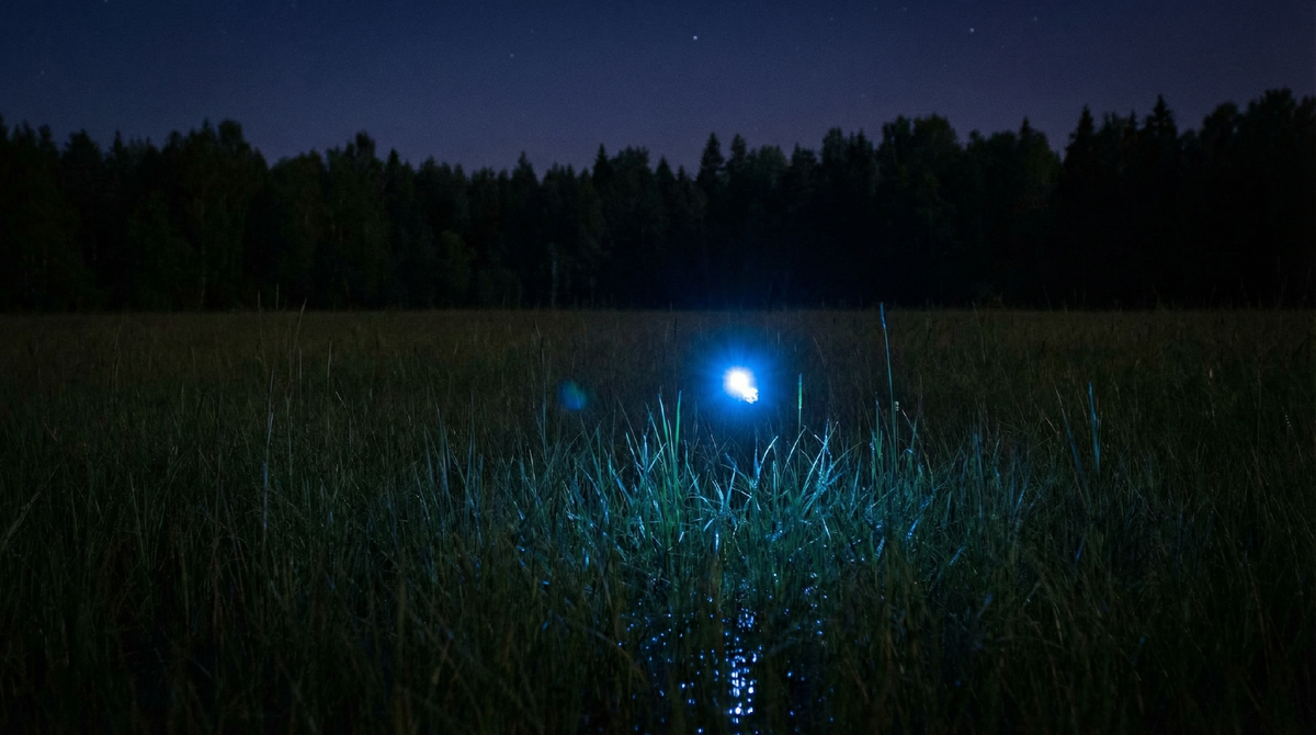 Люди верили, что на местах, где зарыты клады, возникают блуждающие огоньки.