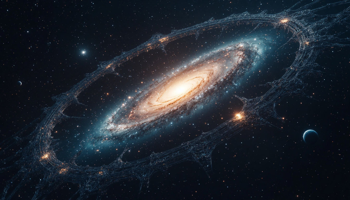 Большая часть Вселенной — невидимый каркас. То, что мы видим — лишь малая и самая яркая его часть.