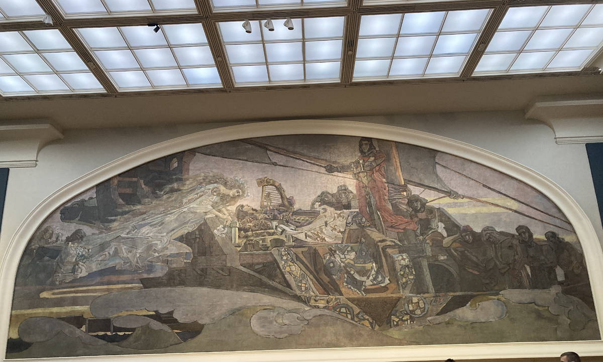 "Принцесса Грёза". Картина была написана для художественно-промышленной выставки в Нижнем Новгороде, но в итоге полотно запретили выставлять, слишком неканоничное изображение получилось. В итоге покровитель Врубеля Савва Мамонтов выстроил отдельный павильон, чтобы продемонстрировать работы художника. У Врубеля печальная судьба, но вокруг него всегда были люди, которые очень верили в его талант.