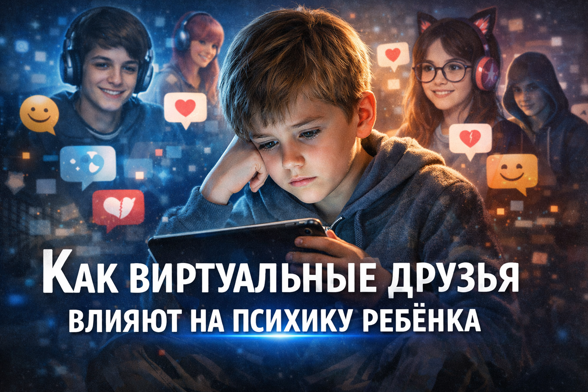 Как виртуальные друзья влияют на психику ребёнка