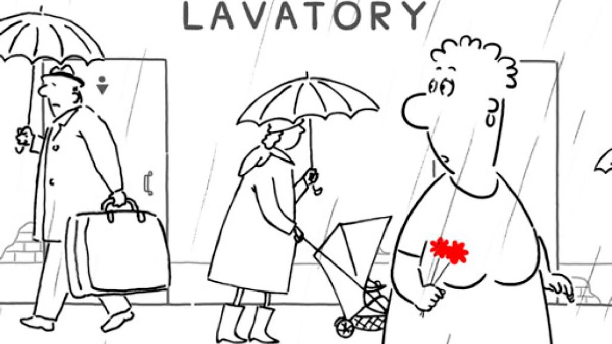 Анимационная студия «Мельница»📷Кадр из анимационного фильма «Уборная история – любовная история»