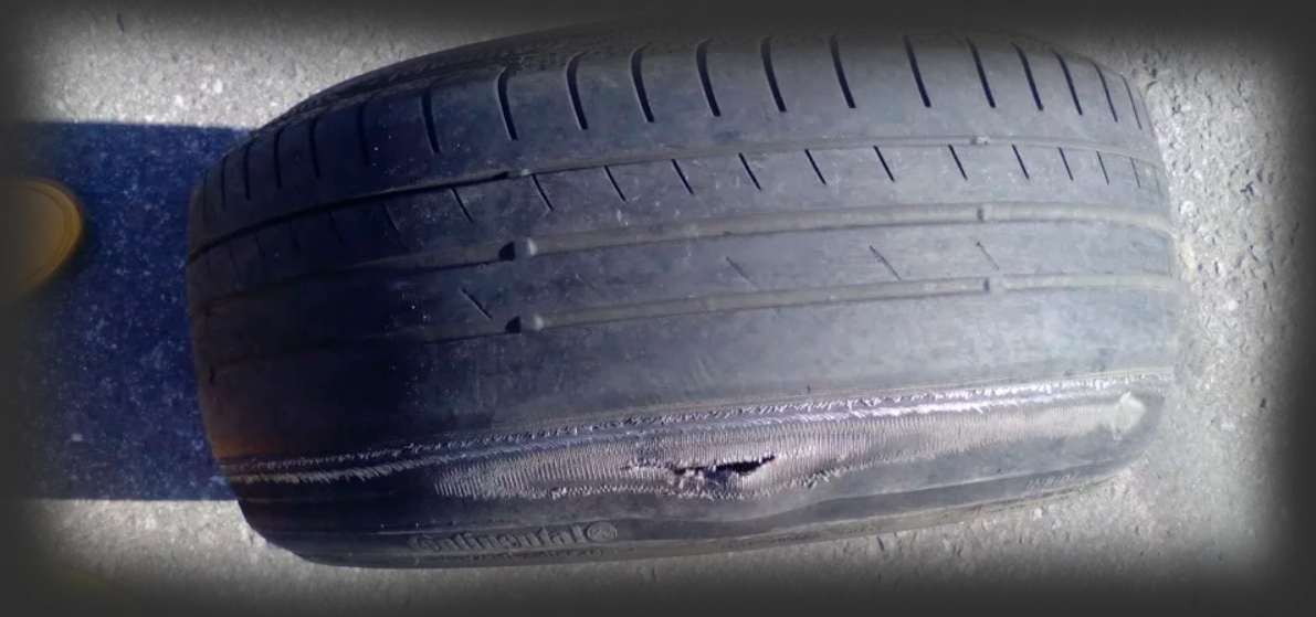 Изношенная покрышка