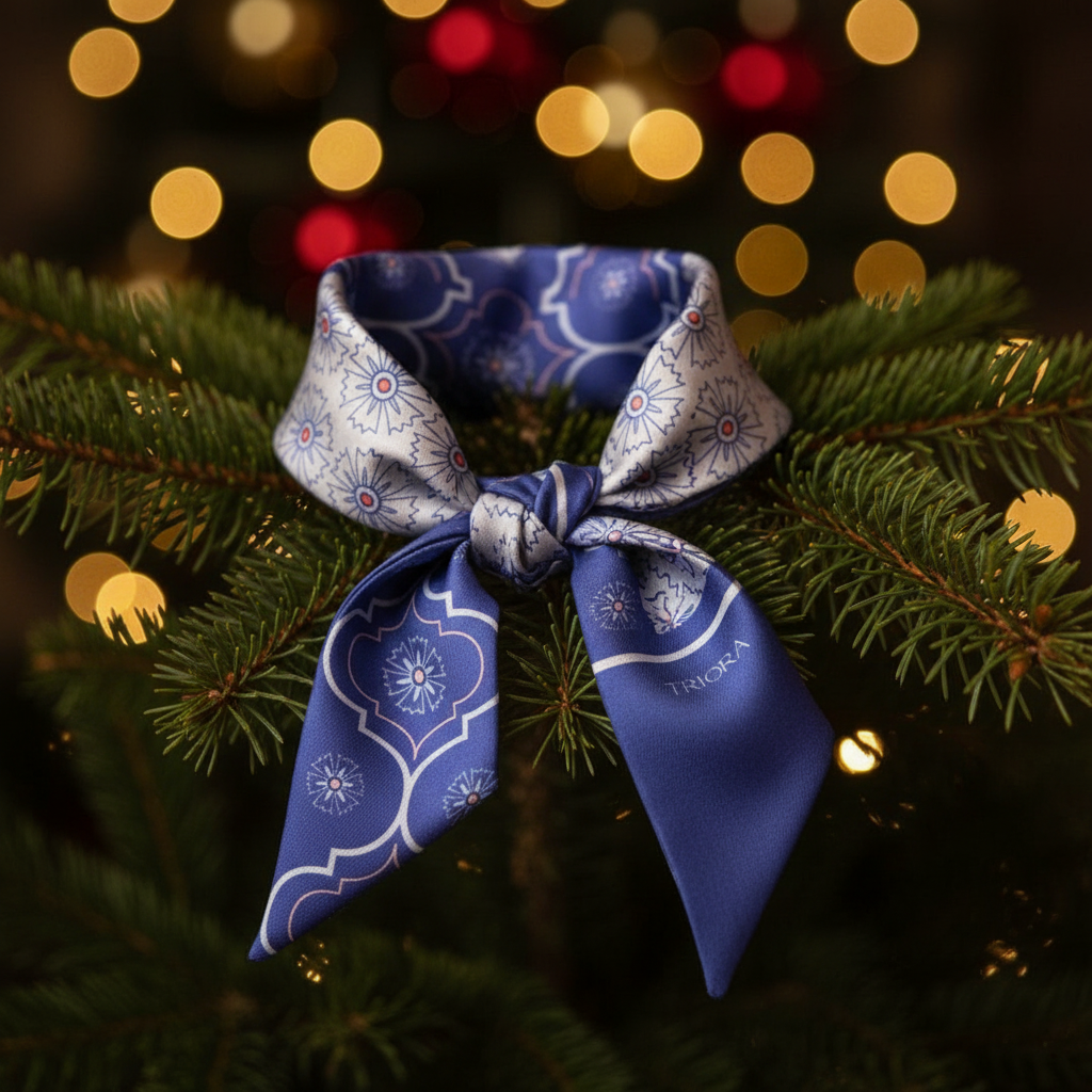 Бренд TRIORA, коллекция Россия: колье и браслет из натурального киантина, шелковый шарфик Твилли