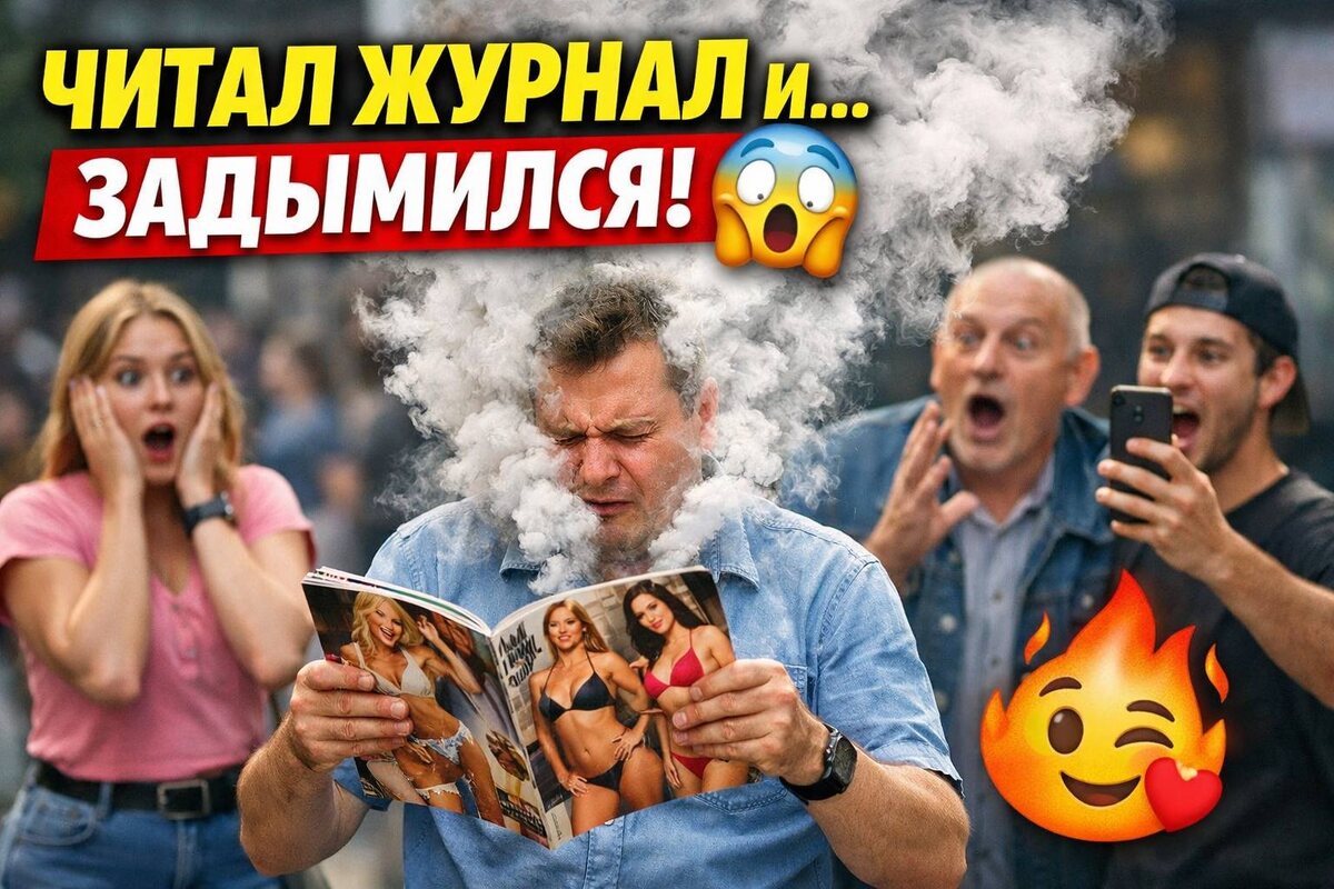 Когда журнал оказался слишком “горячим” 😳💨 Смешнее не придумаешь
