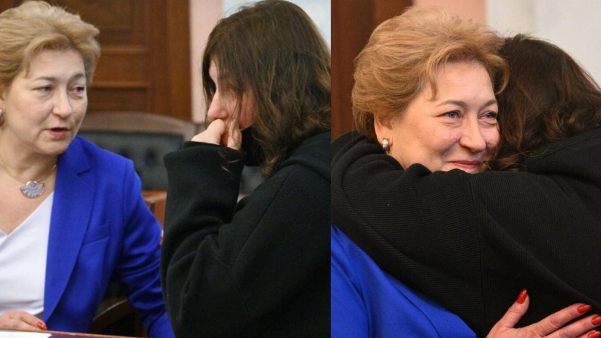 Полина Лурье со своим адвокатом в суде