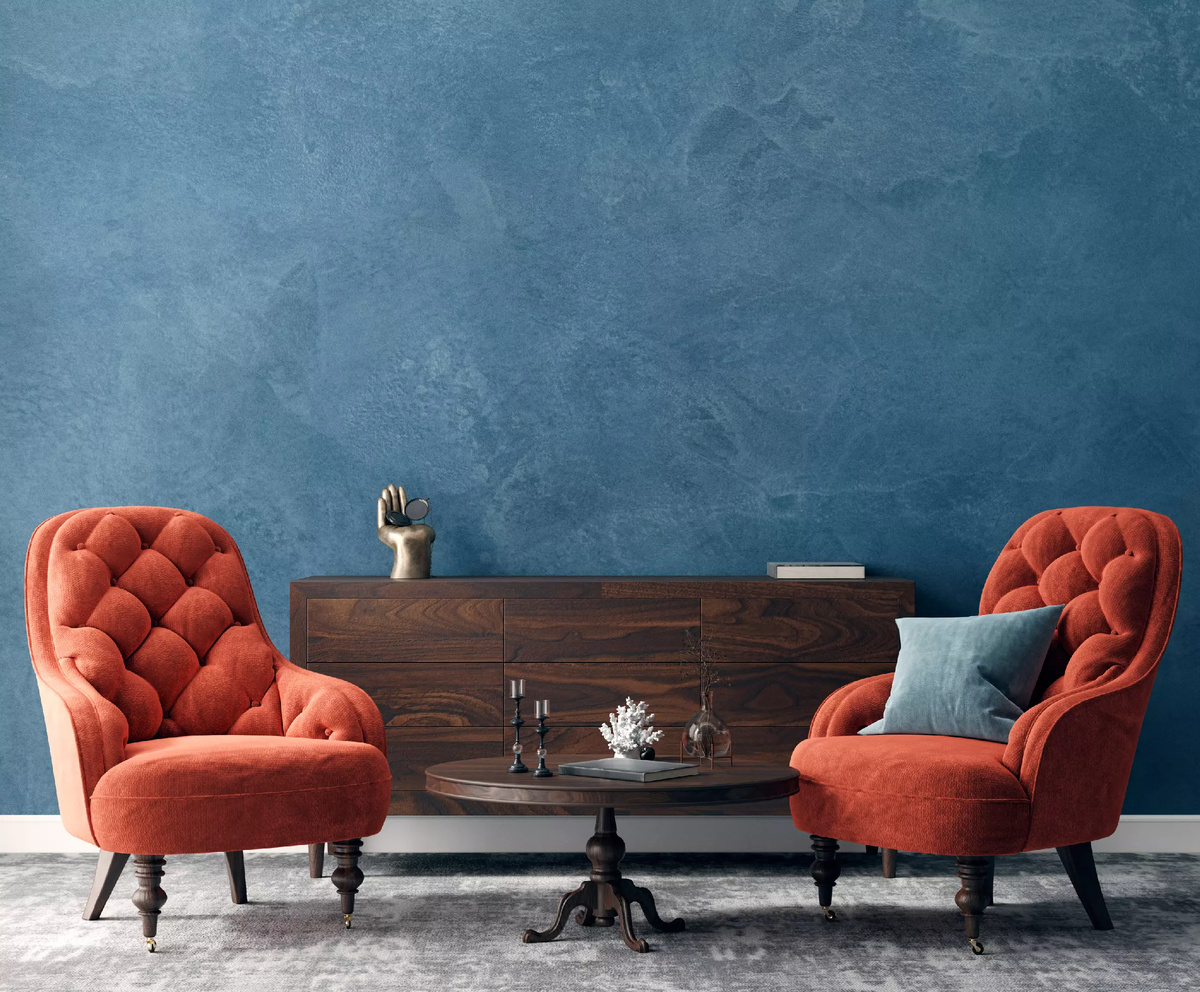 Decorazza Alcantara в гостиной