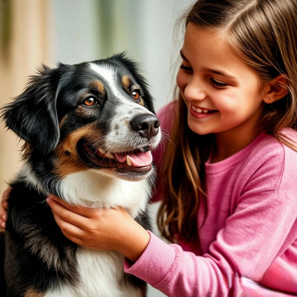 Домашние животные - это сплошной двигатель настроения! Картинка создана ИИ 