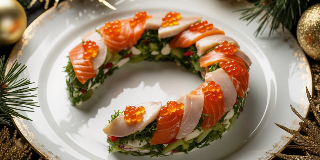 Новогодний салат Подкова: три варианта для праздничного стола