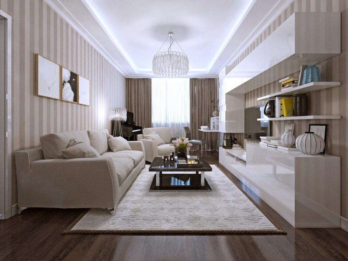 Лаконичный интерьер в формате типового ремонта.