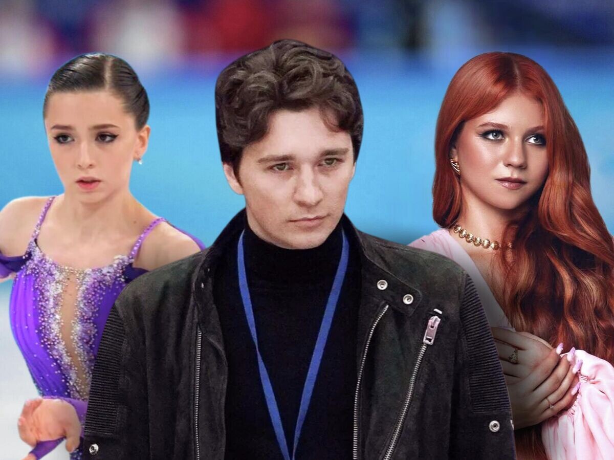    Камила Валиева, Никита Михайлов и Александра Трусова | © Фото : РИА Новости и соцсети Трусовой