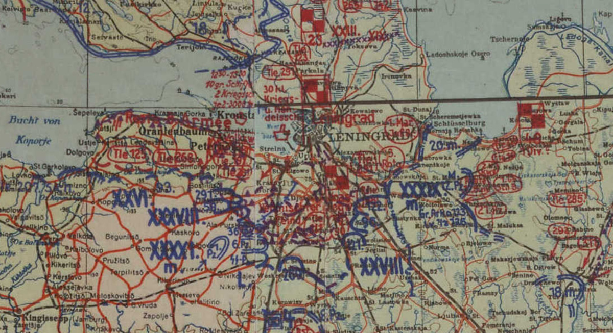 Немецкая карта на 9.9.41