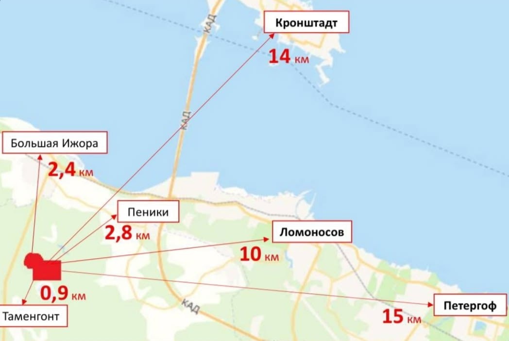 Карта расположениея предпологаемого мусорного полигона КПО Юго-Западный-2