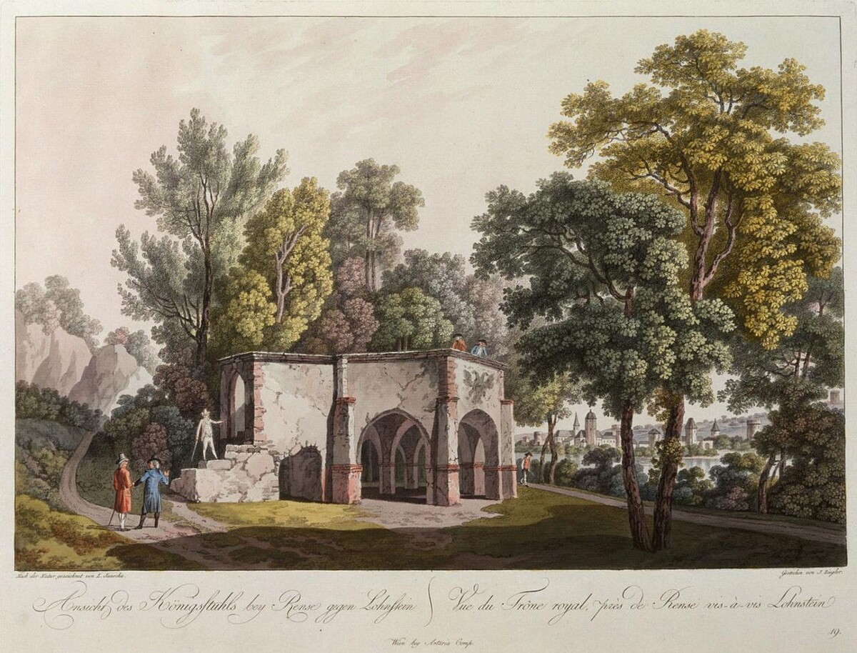 Так выглядел оригинал Королевского трона в конце XVIII века