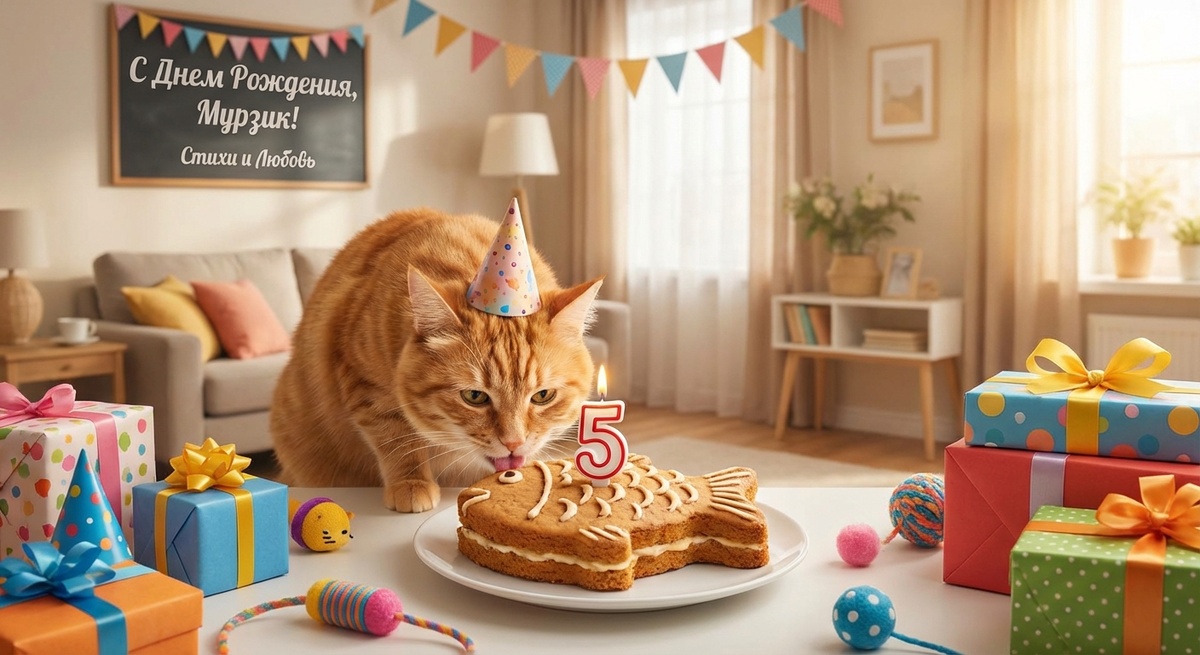 14 стихов поздравлений "С Днем Рождения кошке/коту"