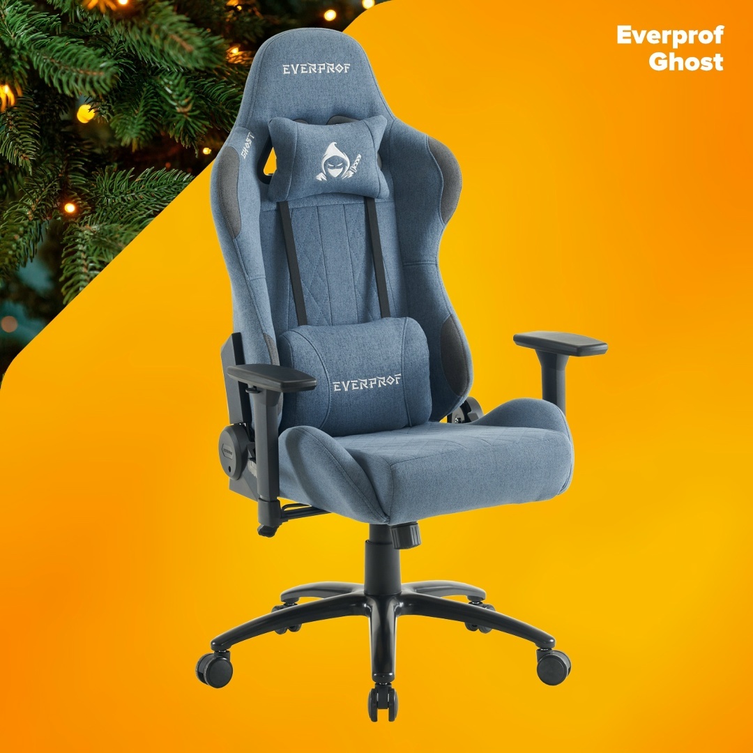 Геймерское кресло Everprof Ghost Ткань Синий