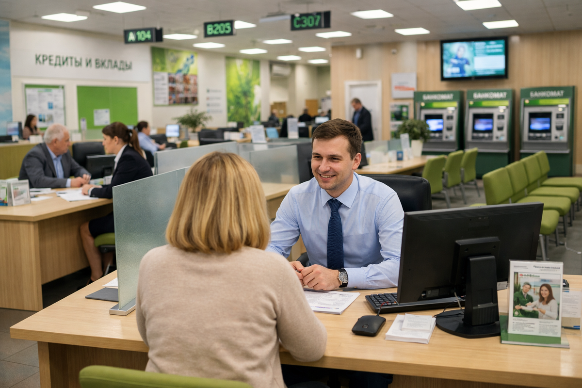 Разговор в отделении банка