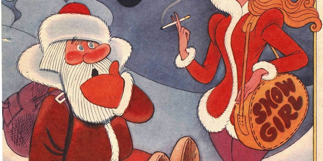 33 новогодние карикатуры, которыми смешил "Крокодил" в разные годы | Большая подборка