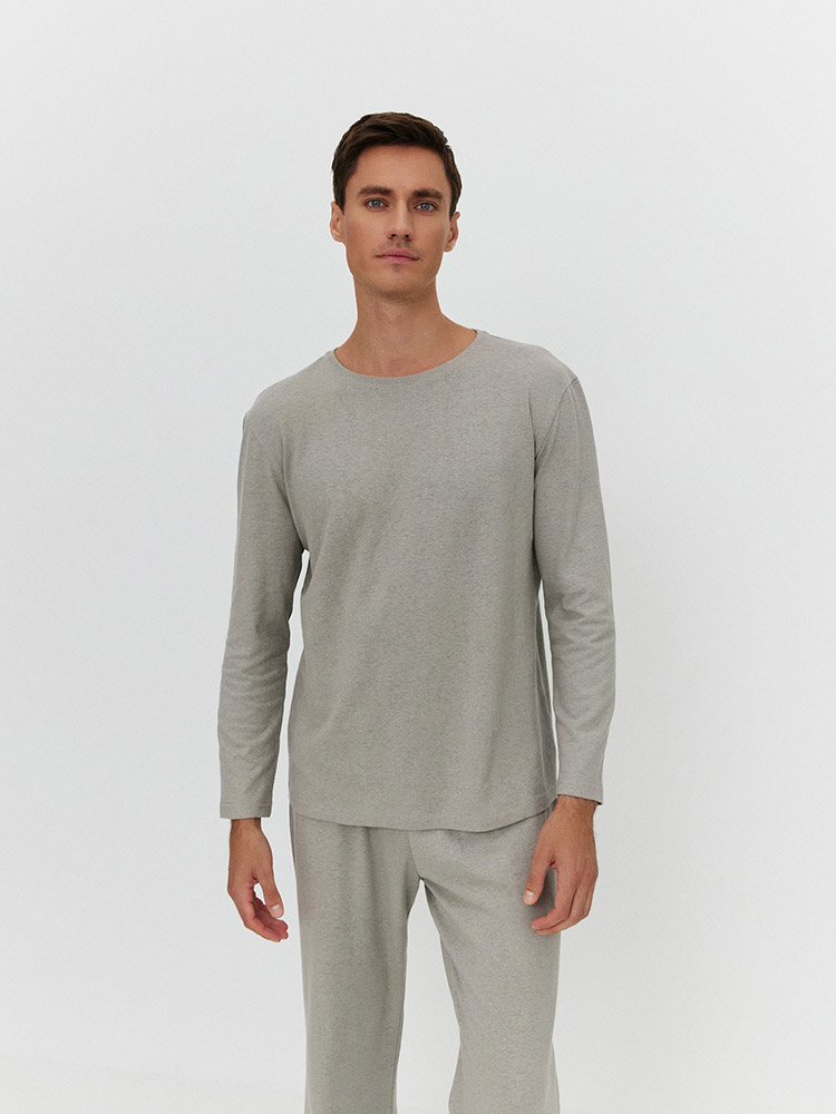 Мужская серая пижама из конопли и органического хлопка