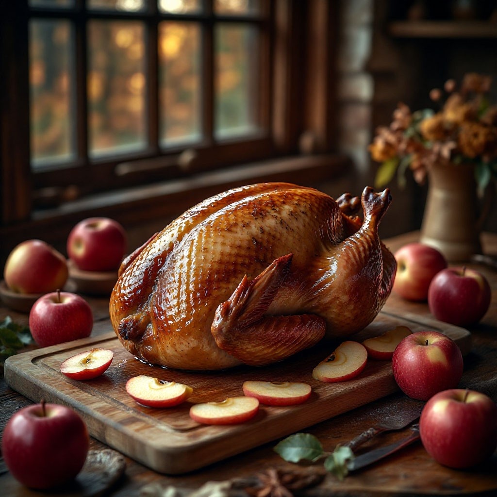 Утка с яблоками