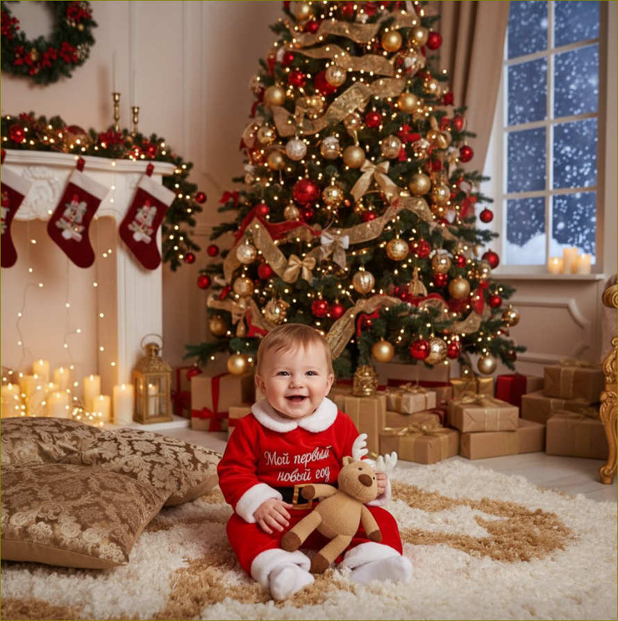 НейроНяшка WBelle Первая нейро фотосессия: Мой первый новый год