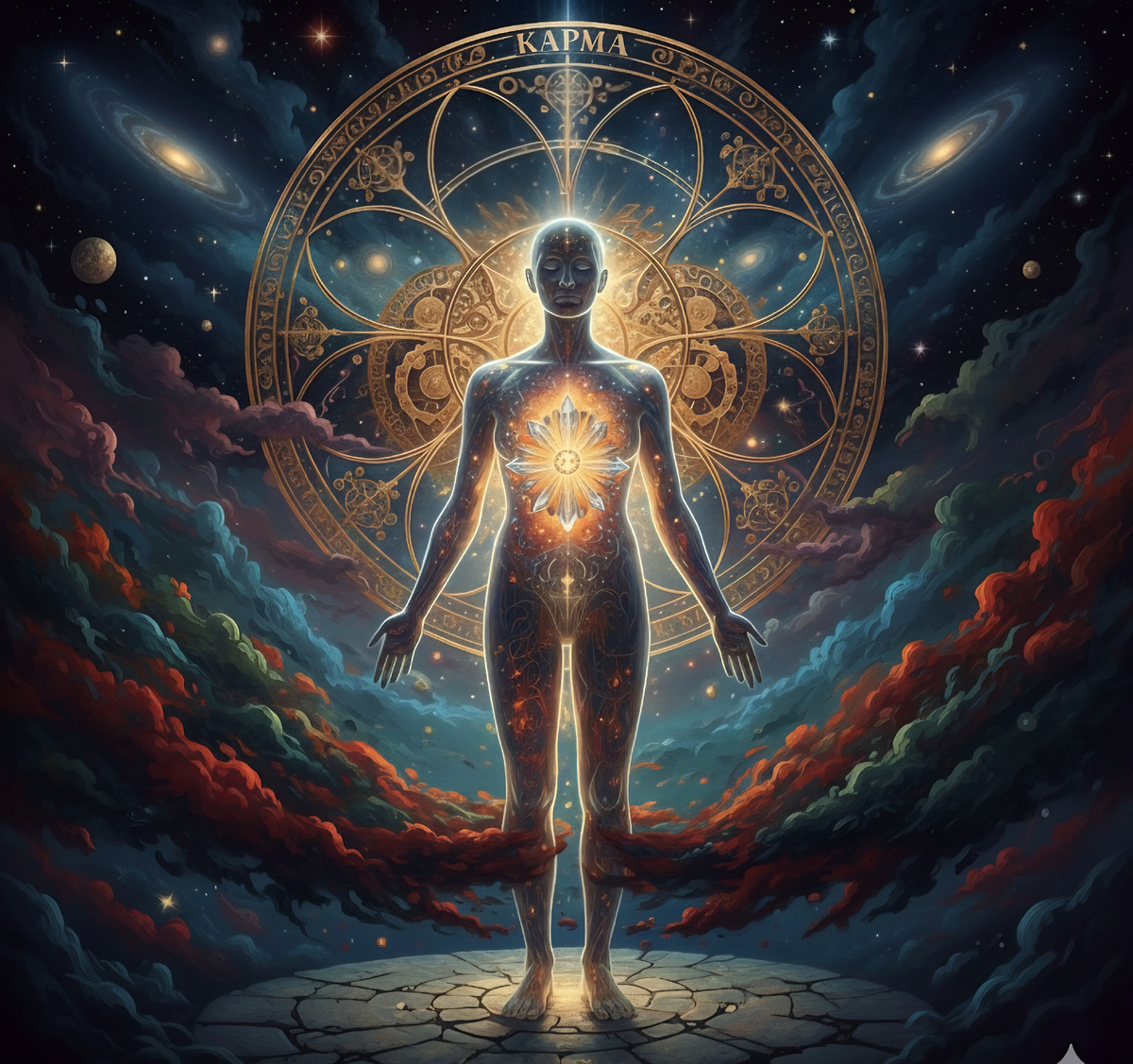 ​В бесконечном пространстве Вселенной человек — не просто биологический вид, а сложная многомерная система, «актер», играющий множество ролей в театре перевоплощений. Понимание этого устройства дает ключ к управлению собственной судьбой и развитию духа.