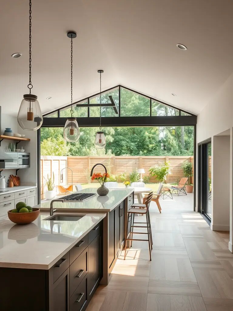 Кухня на закрытой веранде