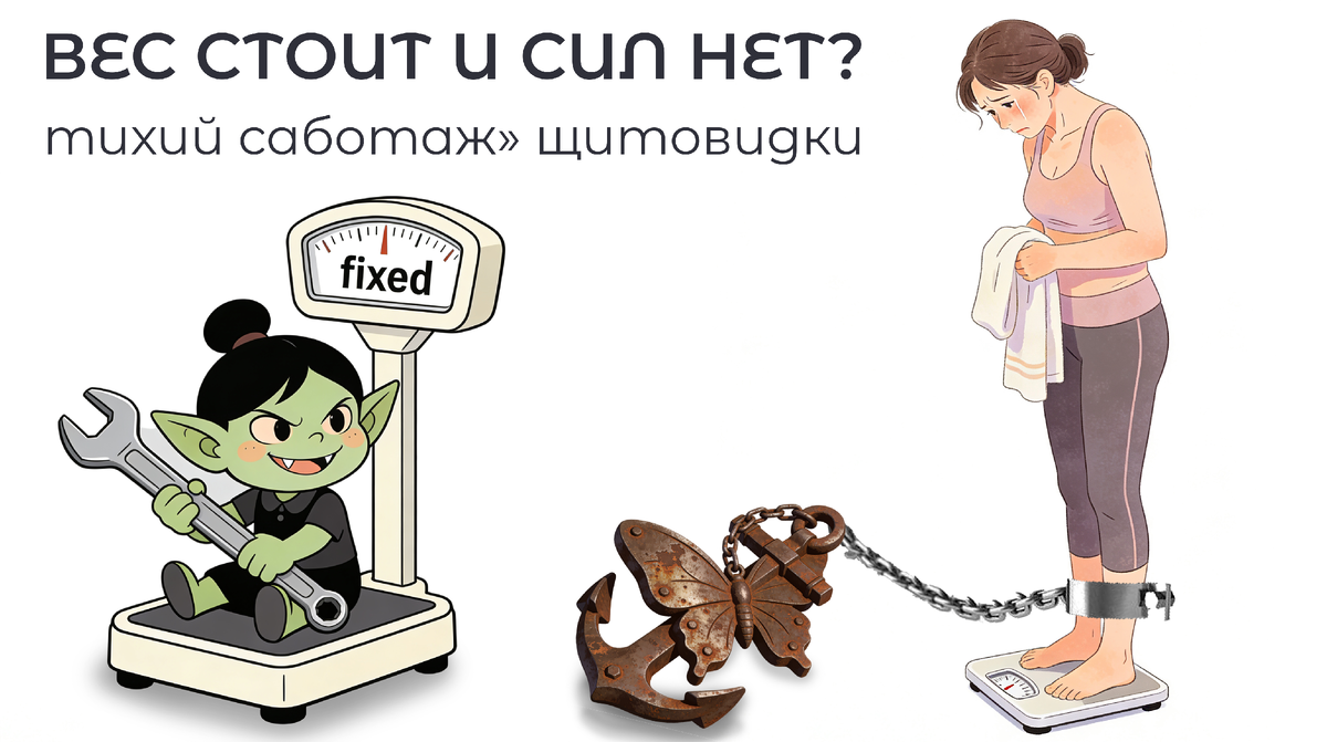 🛑 Вес стоит и сил нет? «Тихий саботаж» щитовидки, о котором молчат обычные анализы (и почему диеты не работают)