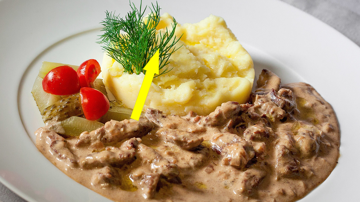    Секрет печени по-строгановски из столовой СССР