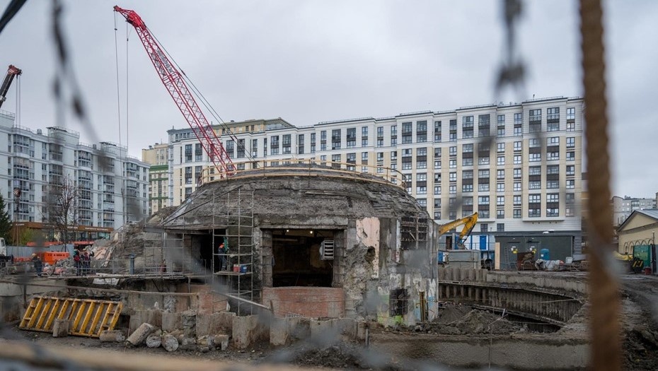 Автор фото: Михаил Тихонов / "ДП". Реконструкция станции метро "Фрунзенская" в Петербурге.