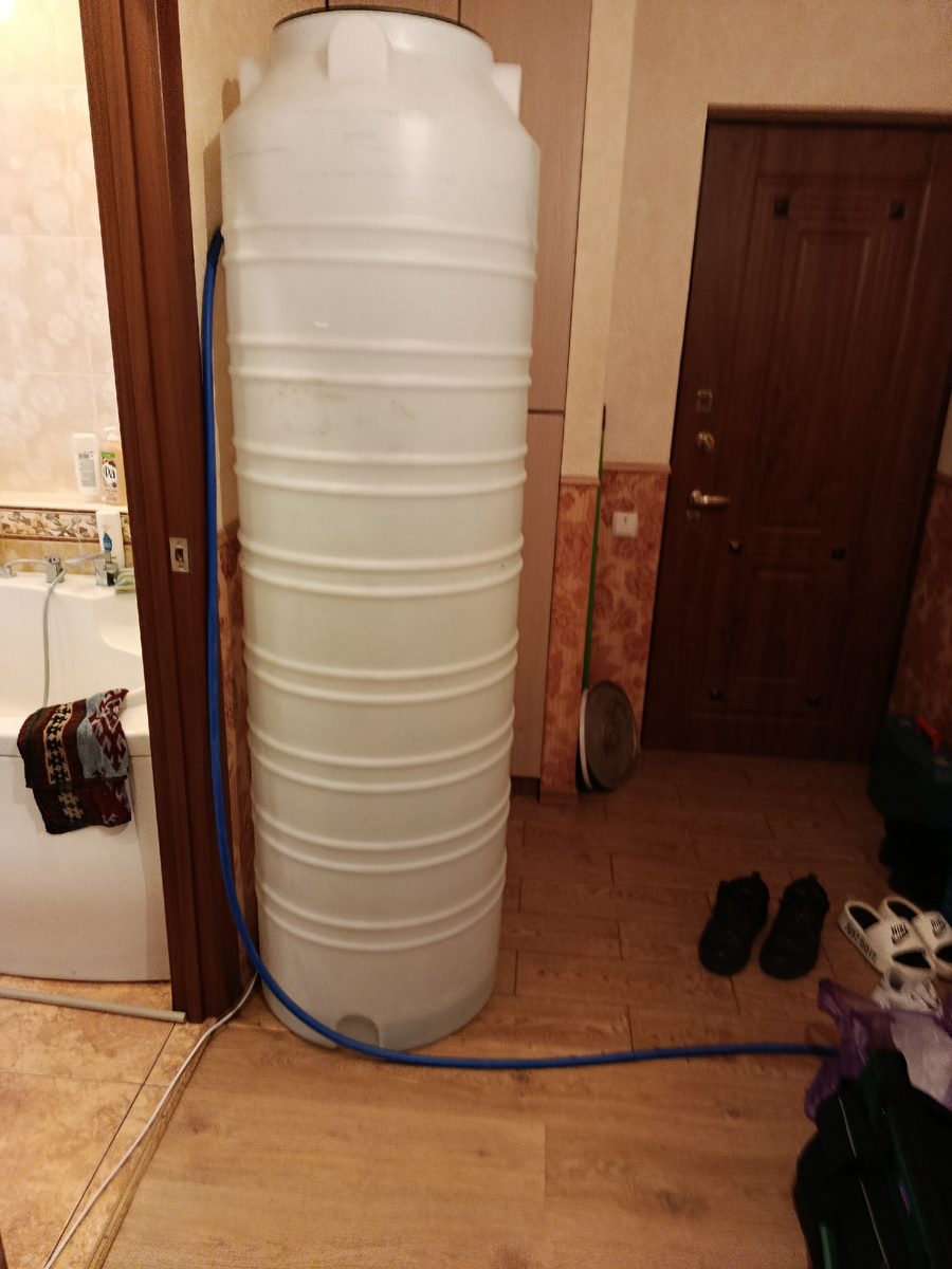 Установка и подключение белой бочки