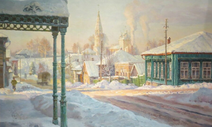 Художник Борис Ведерников. Вернисаж зимних картин с названиями